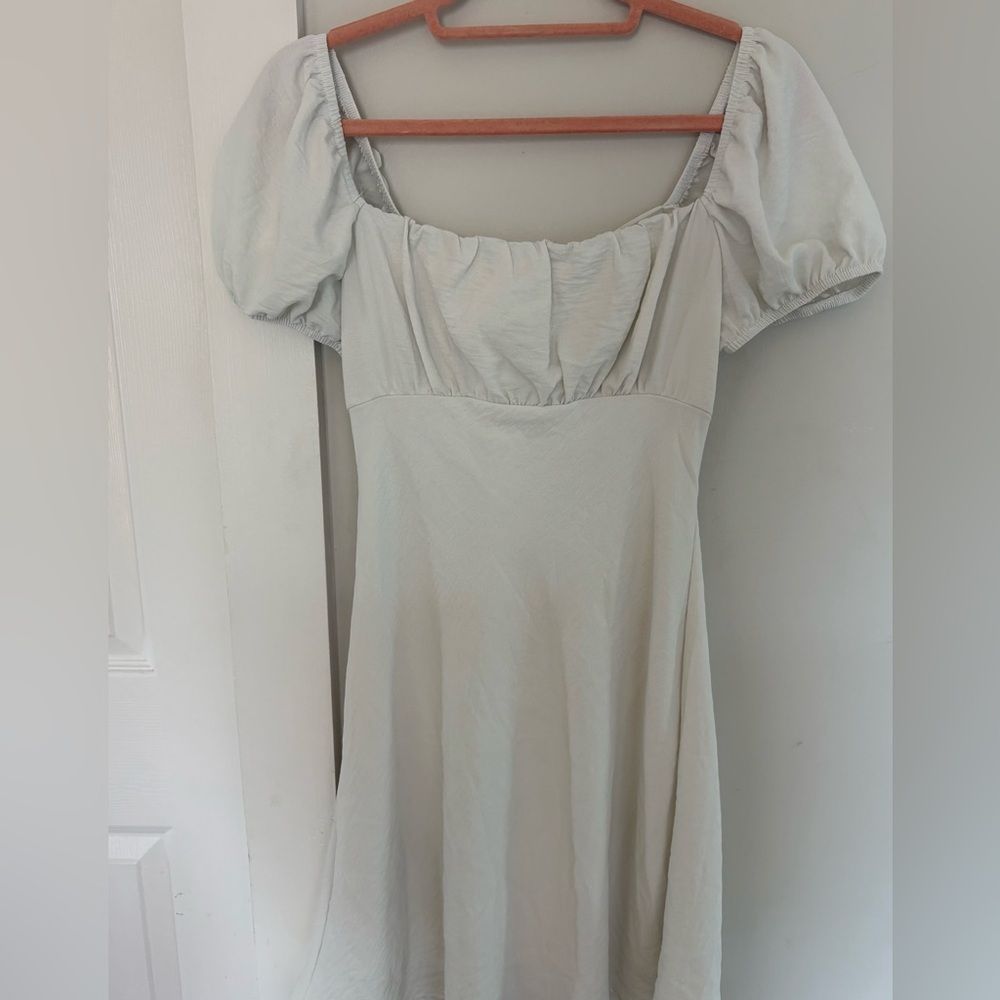 Altar'd State Puff Sleeve Mini Dress in white - perfect for graduations